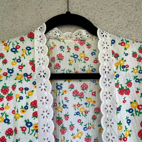 Vintage Floral Open Vest Duster Style - Picture 3 of 4